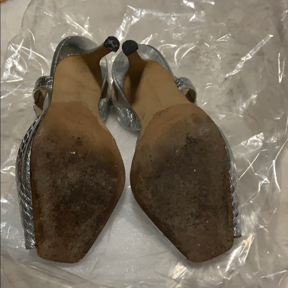 Manolo Blahnik Silver Sandal - Picture 4 of 5